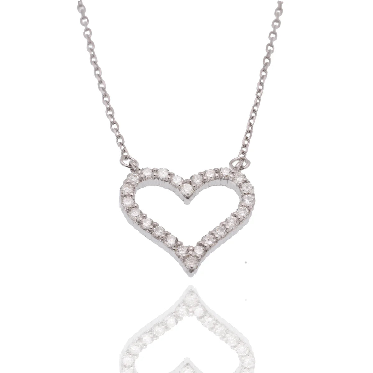 Lab Diamond Dainty Heart Necklace