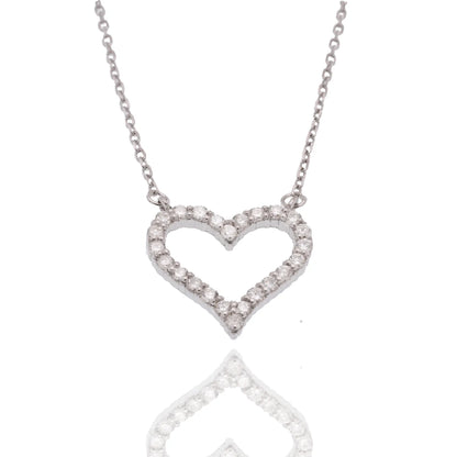 Lab Diamond Dainty Heart Necklace