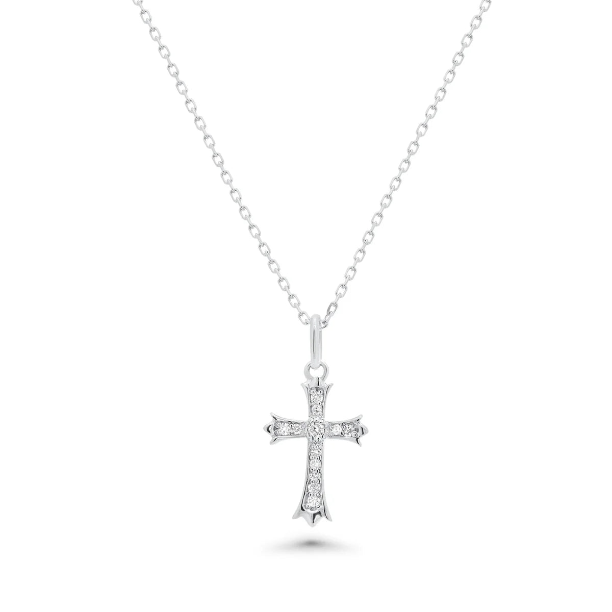 Lab Diamond Dainty Cross Necklace